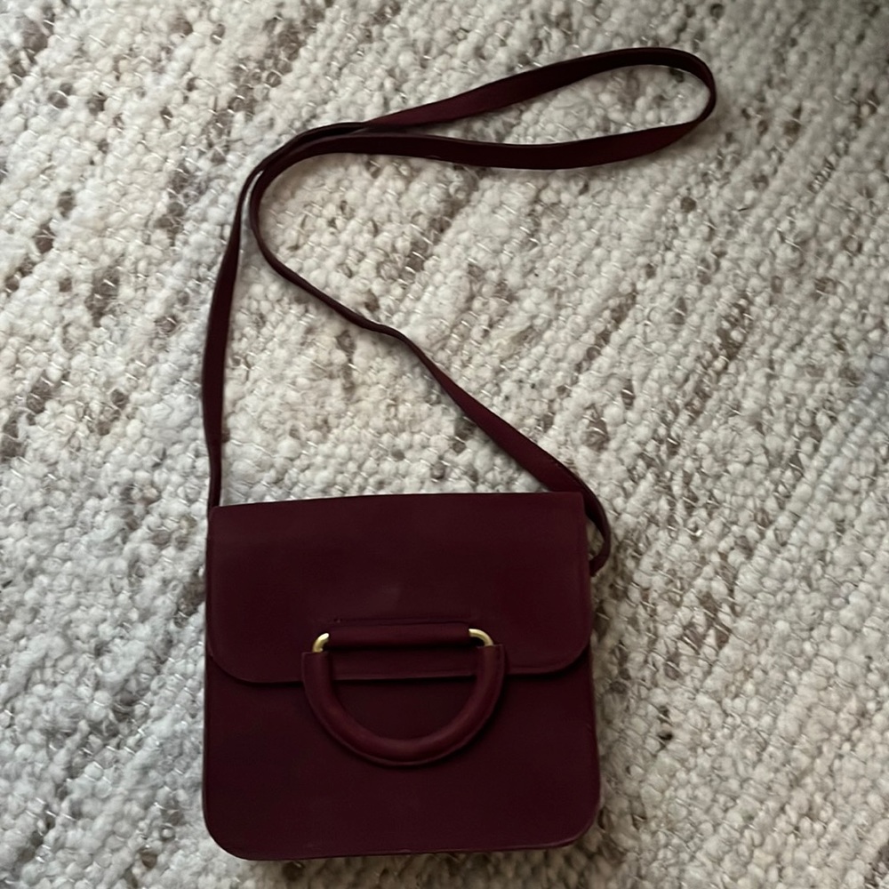 Madewell crossbody bag in burgundy suede